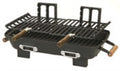 Black Cast Iron Charcoal Hibachi Grill 10 x 18 in. Z16442