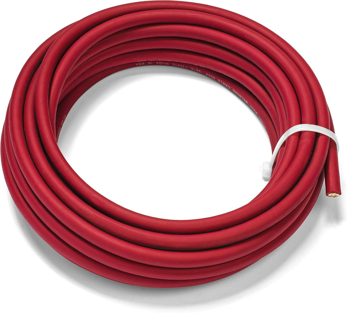 25 Feet Red 100% Copper Extra Flexible Welding Cable 600 Volt Pack of 2 E25373