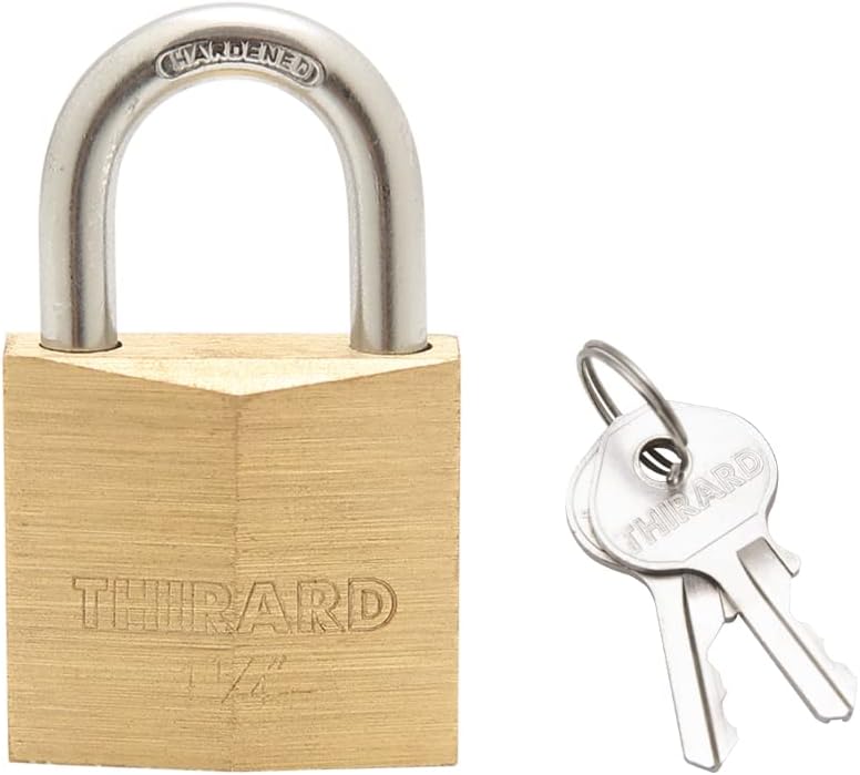 16 Pack Keyed Alike Solid Brass Padlock with 1-1/4” Wide Lock Body C39942