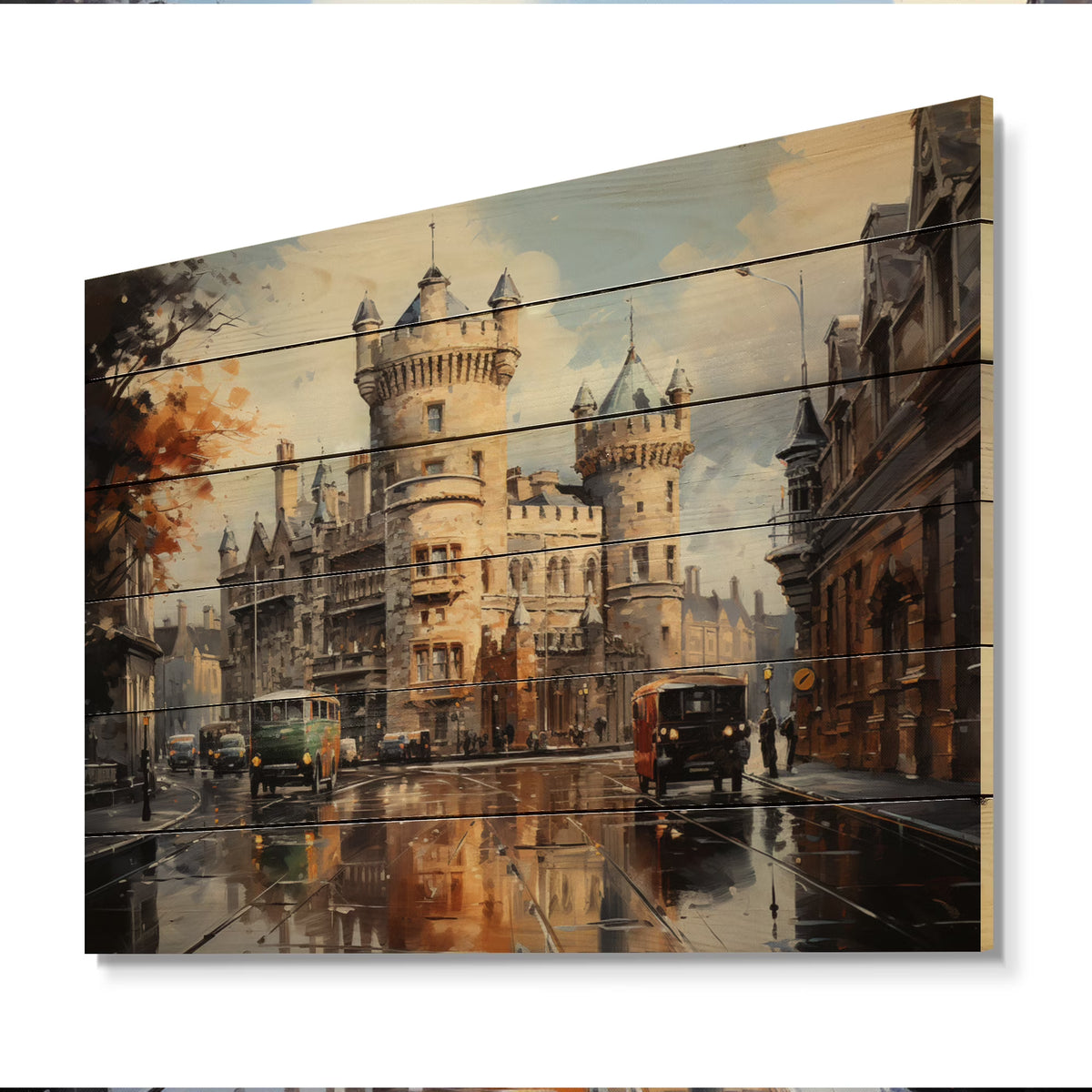 Natural Pine Wood Print L96602