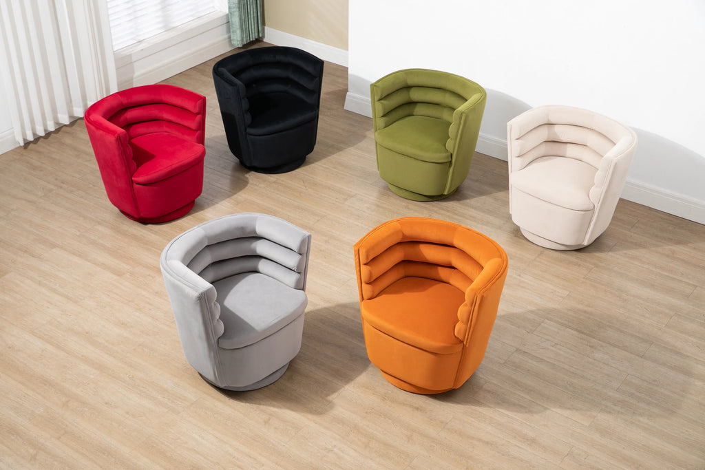 Swivel Barrel Chair with Storage U398