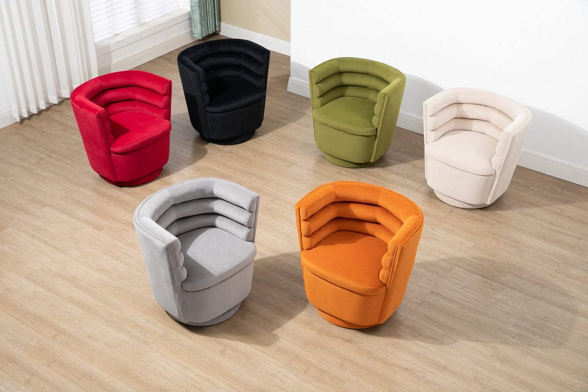 Swivel Barrel Chair with Storage U398
