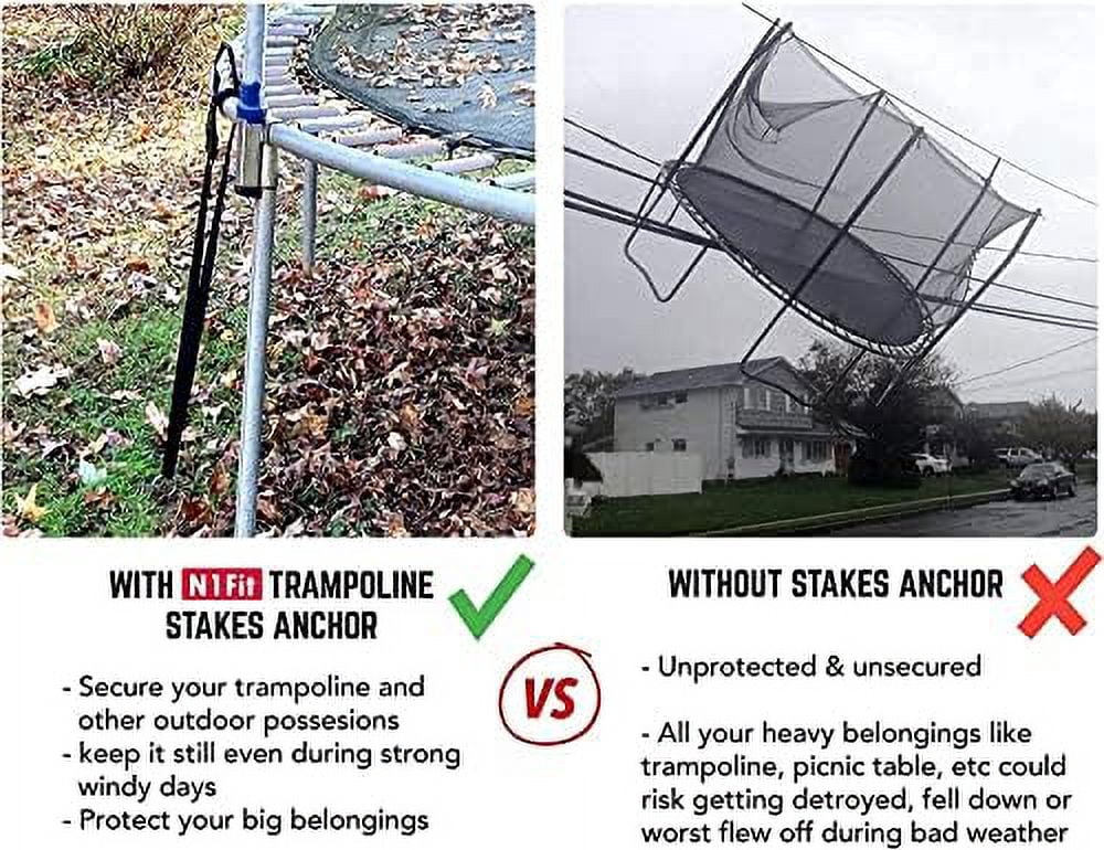 Galvanized Spiral Trampoline Anchor Kit Z38211