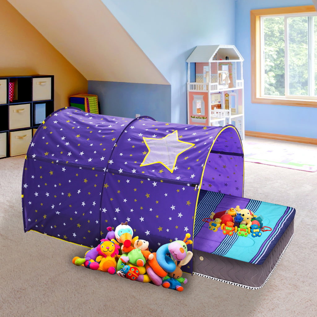 Purple Kids Playhouse Bed Tent Canopy L691