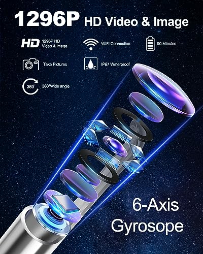 Ear Wax Removal Tool Camera with 6 LED Lights and 6 Ear Picks G936