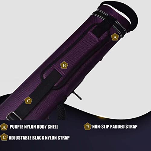 Nylon Leatherette Billiard Pool Cue Stick Hard Carrying Case J430