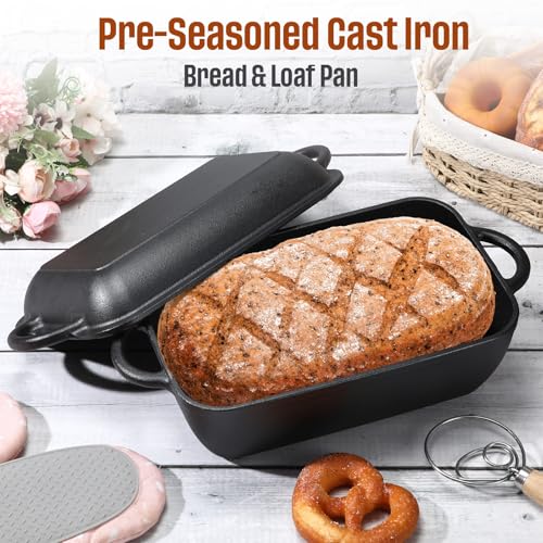 Pre-Seasoned 5.7QT Cast Iron Dutch Oven with Lid H39720