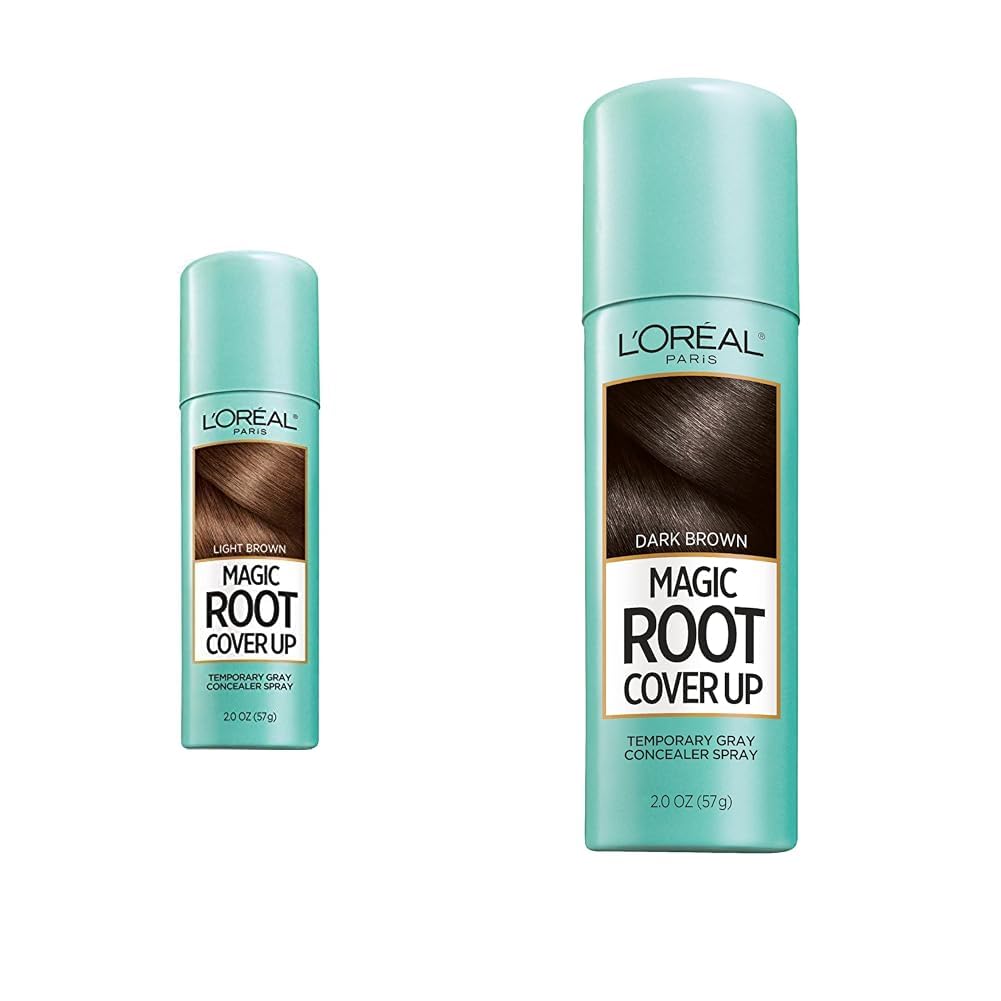 Light Brown and Dark Brown 2 oz. Gray Concealer Spray Bundle T139417
