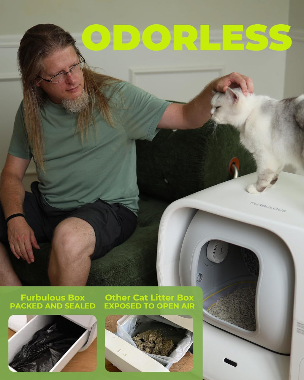 Automatic Self Cleaning Cat Litter Box with Trash Bags Q2421