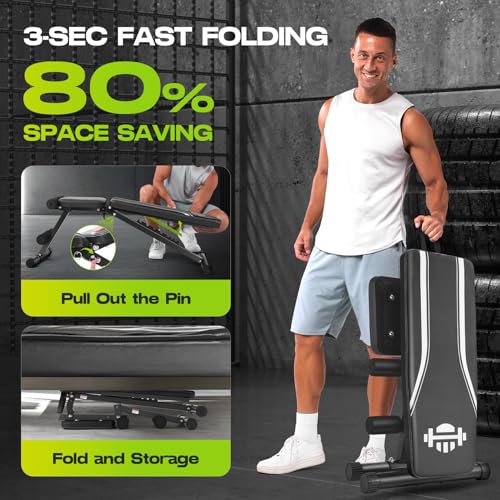 660LBS Fast Foldable Weight Bench with 8 Adjustable Backrests R180943