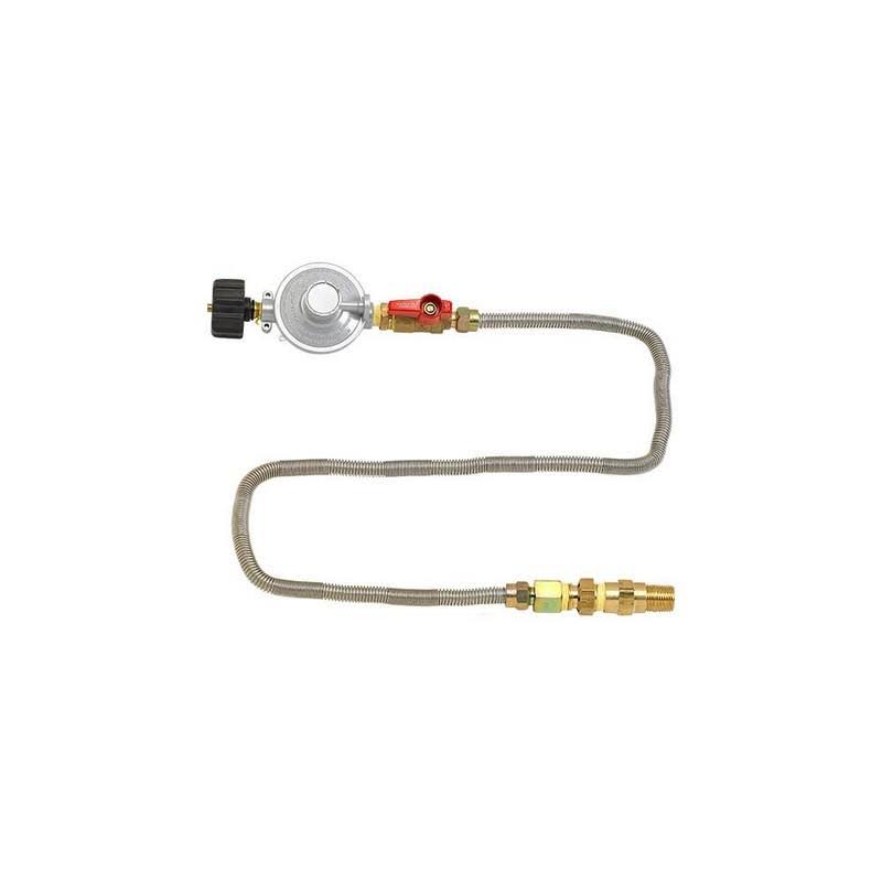 Round Stainless Steel Drop-In Pan with Match Light Kit Propane Fire Pit Ring V18247
