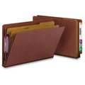 Red Legal Size Classification Folders with 2 Dividers, 10/Box R5875
