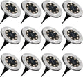12 Pack Solar LED Landscape Pathway Lights, Waterproof, 7000K Diamond White G412