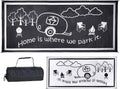 Black/White 8-Feet x 18-Feet RV Home Mat L853485