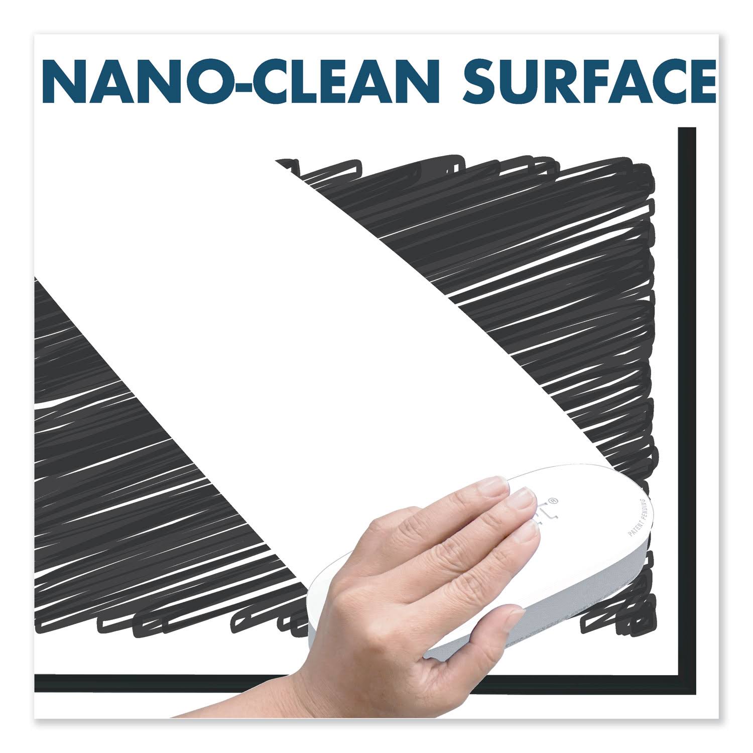 Black Frame Nano-Clean Magnetic Whiteboard G93808
