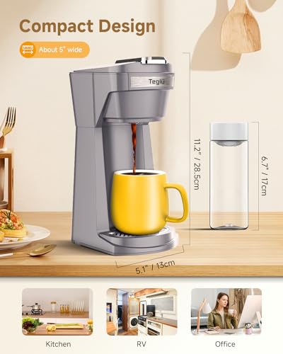 Gray Single Serve Coffee Maker P737