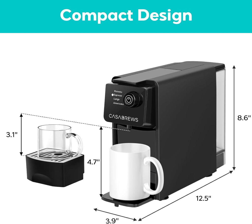 20 Bar Compact Capsule Coffee Machine with 21 oz Removable Water Tank T871