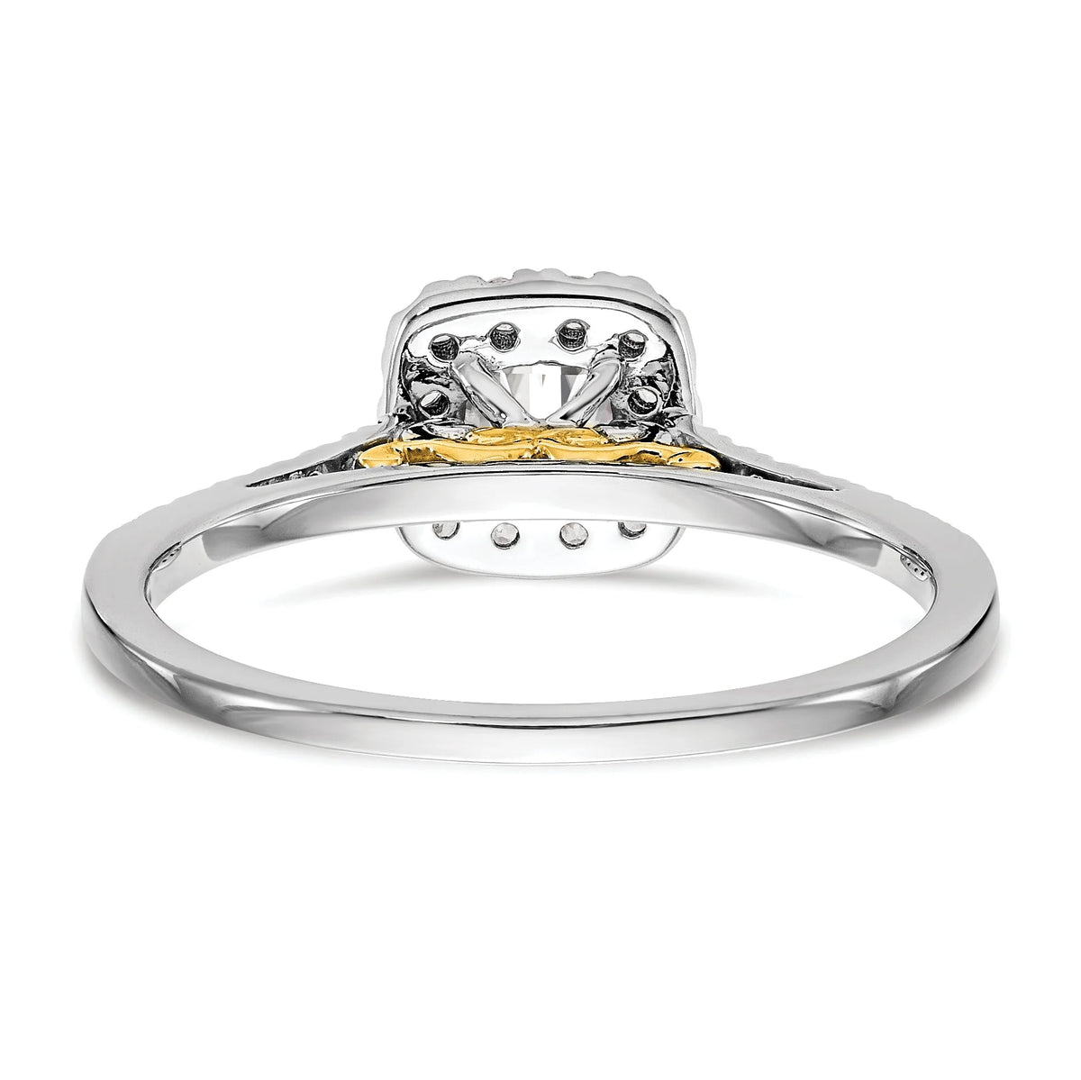 1.25ct CZ Solid 14k Cushion Halo Engagement Ring J7686
