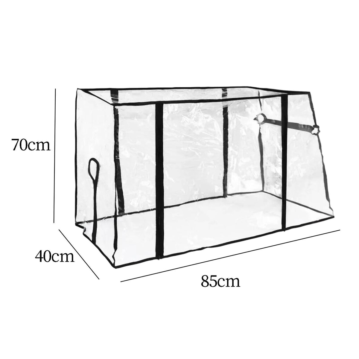 Collapsible Wagon Cart Waterproof Cover Canopy Transparent PVC 33x15.7x27.6inch Portable Dustproof Rainproof P222782