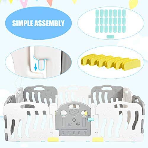 10-Panel Kids Safety Activity Center - Gray Z301