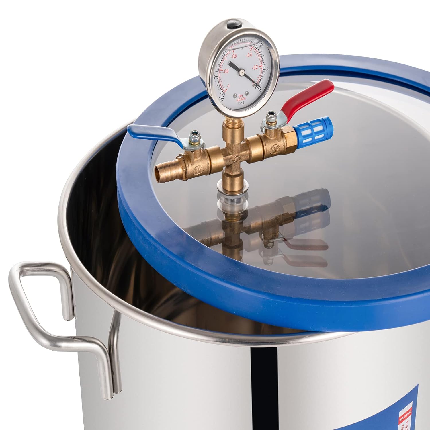 3 Gallon Stainless Steel Vacuum Chamber with 4CFM 1/3HP Single Stage Vacuum Pump O4274