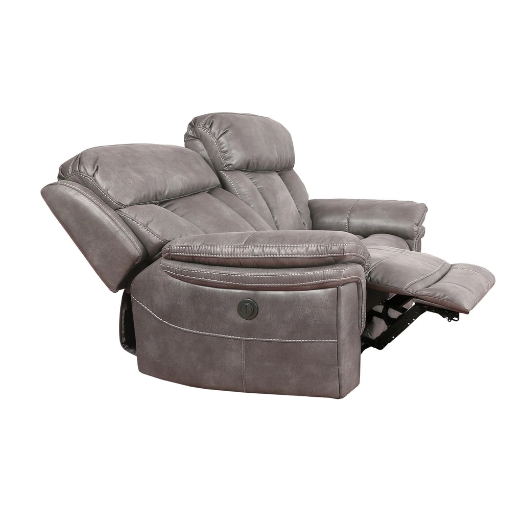 Gunmetal Fabric Power Loveseat Q719263