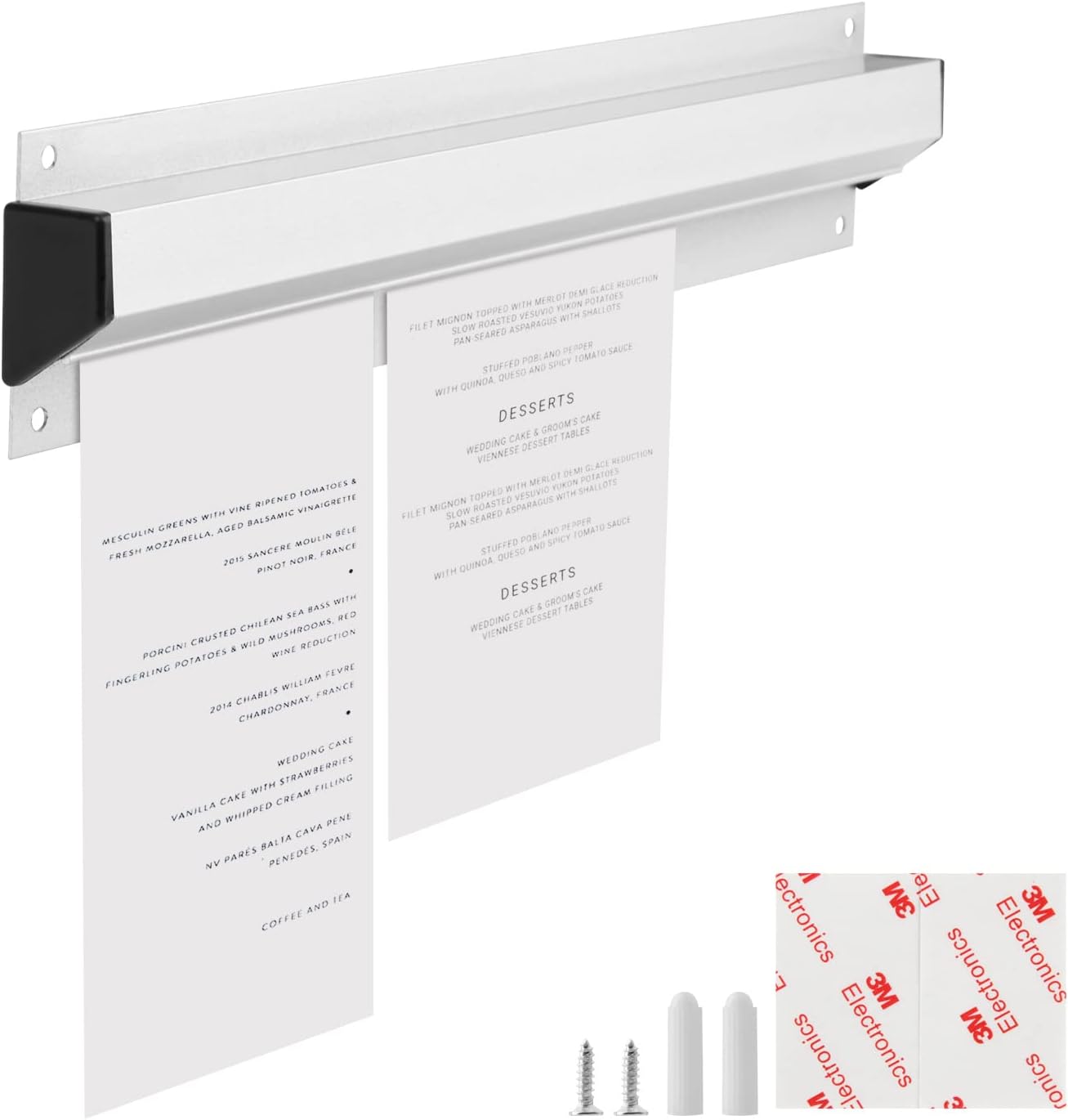Silver 16 Inch Aluminium Receipt Holder, Pack of 2 Q2243