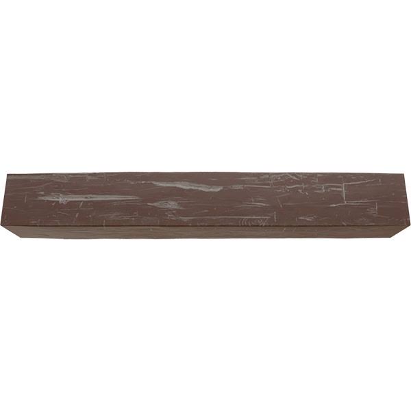 Hand Hewn Faux Wood Fireplace Mantel, Aged Pecan U2851