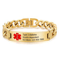 Engraved Stainless Steel Medical Alert ID Bracelet for Men H26566