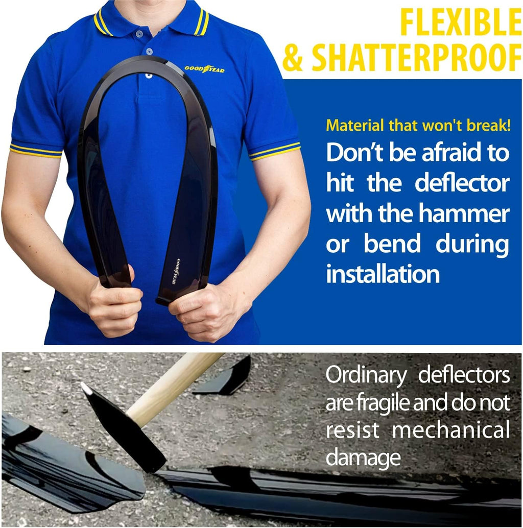 Shatterproof in-Channel Window Deflectors, 4 pcs V835