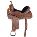 Dark Brown Leather Barrel Racing Saddle J931039