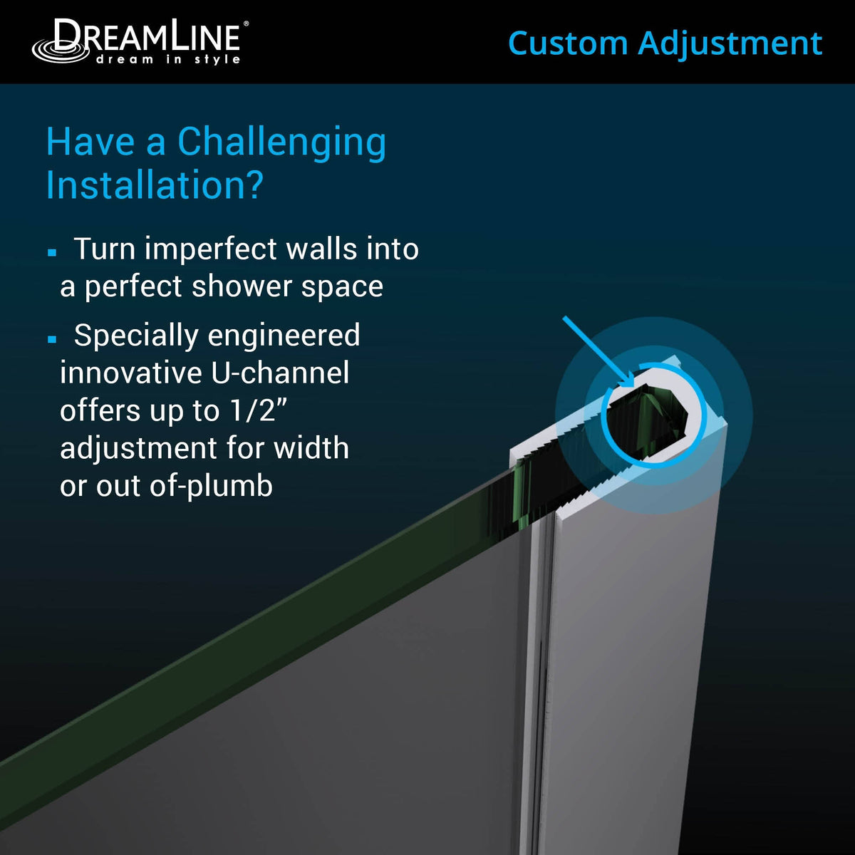 Hinged Shower Door, Oil Rubbed Bronze Finish Hardware P570138