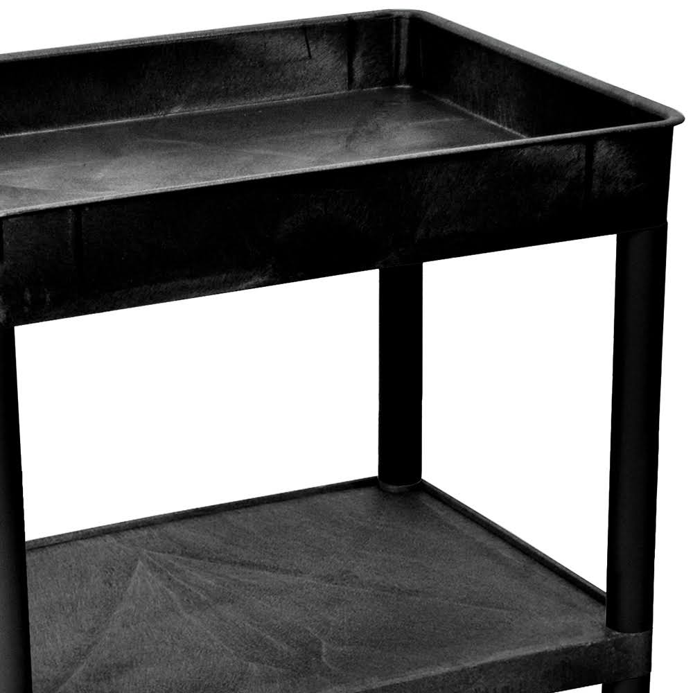 3 Shelf Black Tub Cart C979590