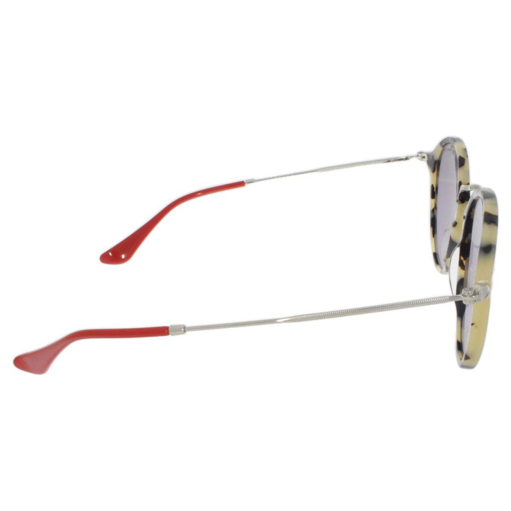 Beige Havana Grey Polar Round Sunglasses 52 mm H617