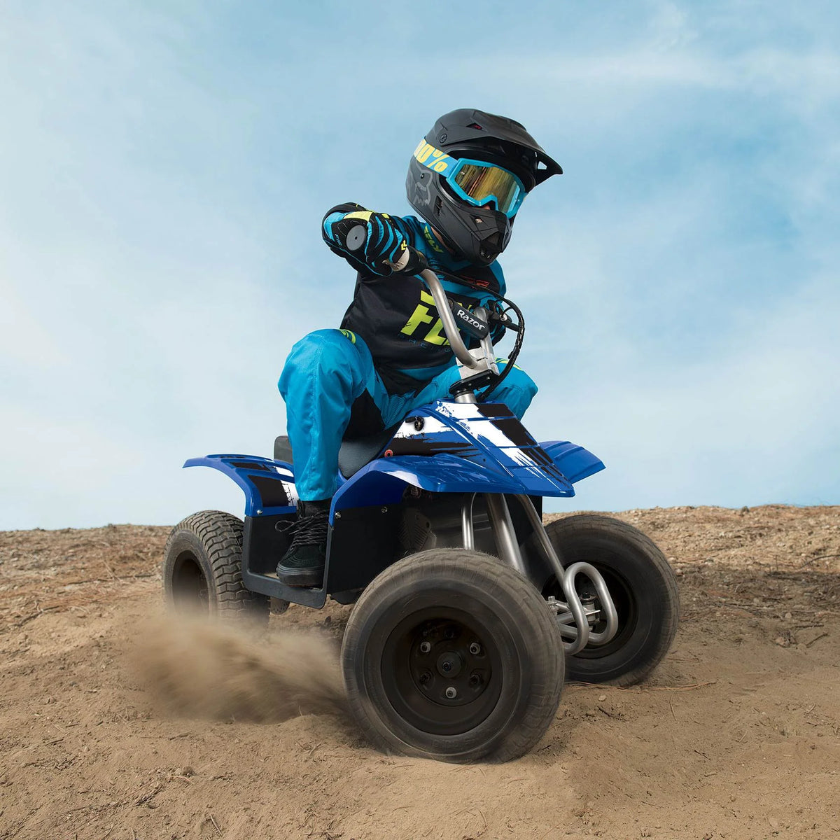 Blue 24 Volt Electric Off Road Quad Bike B816404