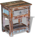 Solid Reclaimed Wood Side Table with 1 Drawer P87928
