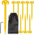 8-Pack 10 inch Yellow Outdoor Tent Stakes B7436