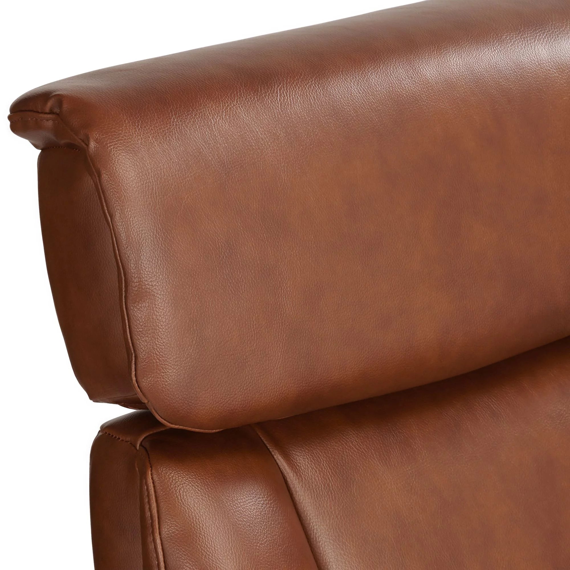 Brown Swivel Faux Leather Recliner Chair U8099