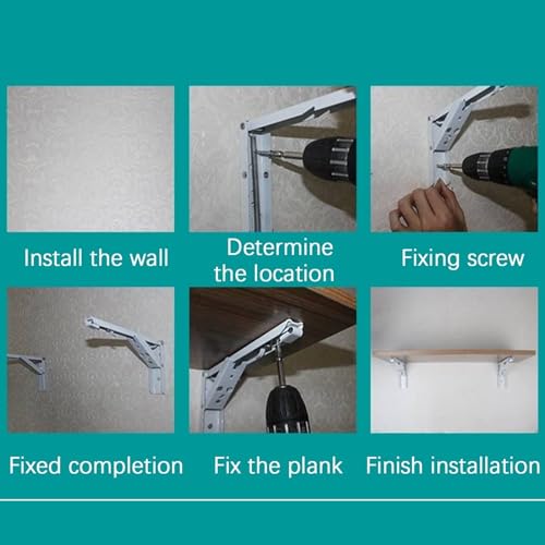 Drop-Leaf Table Wall Mounted Folding Workbench Floating Desk Folding Dining Table Fold Down Desk Wall Table A96837