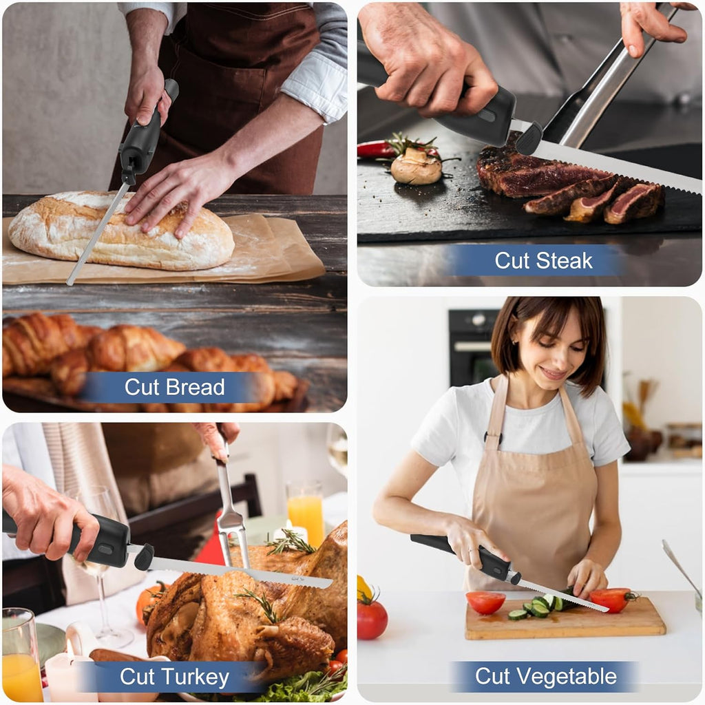 Cordless Electric Knife with Safety Lock Include 2 Blades B809109