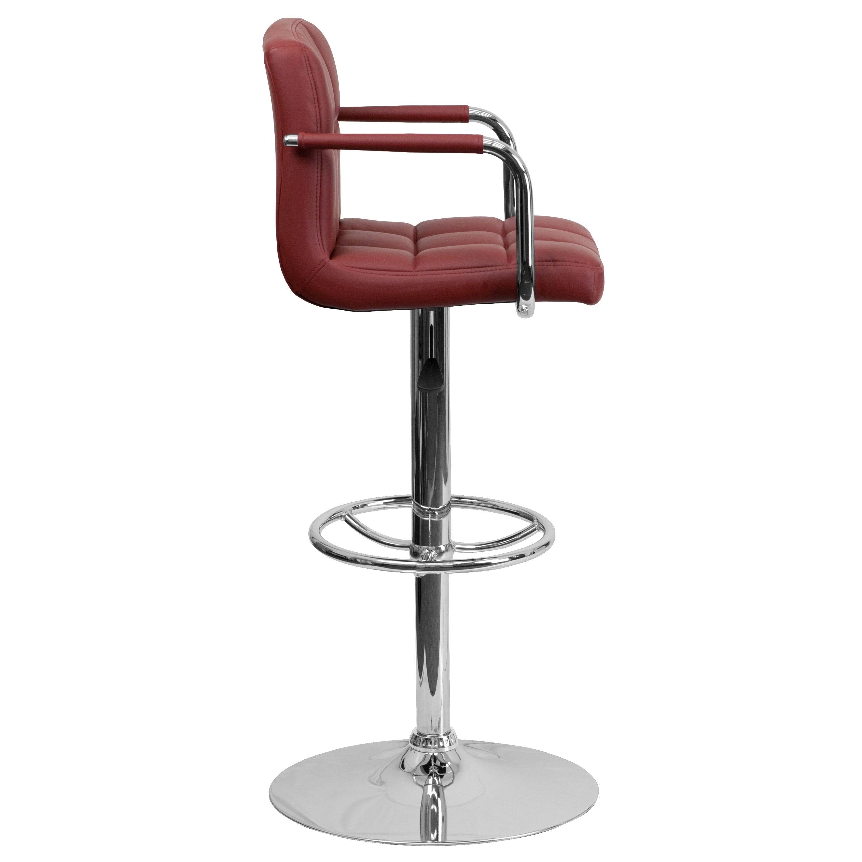Yellow Adjustable Quilted Barstool G915