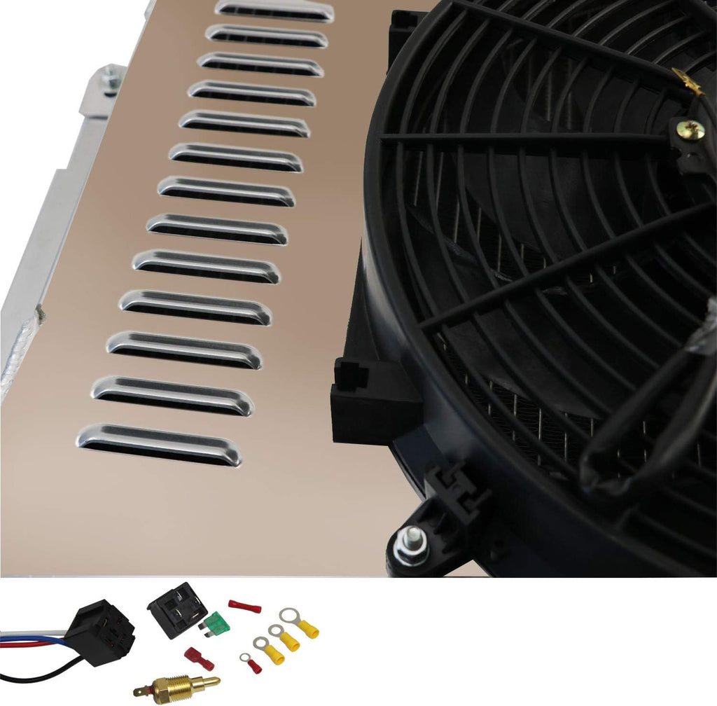 3 Rows Aluminum Radiator Fan Relay Switch for Chevy V8 Y76300