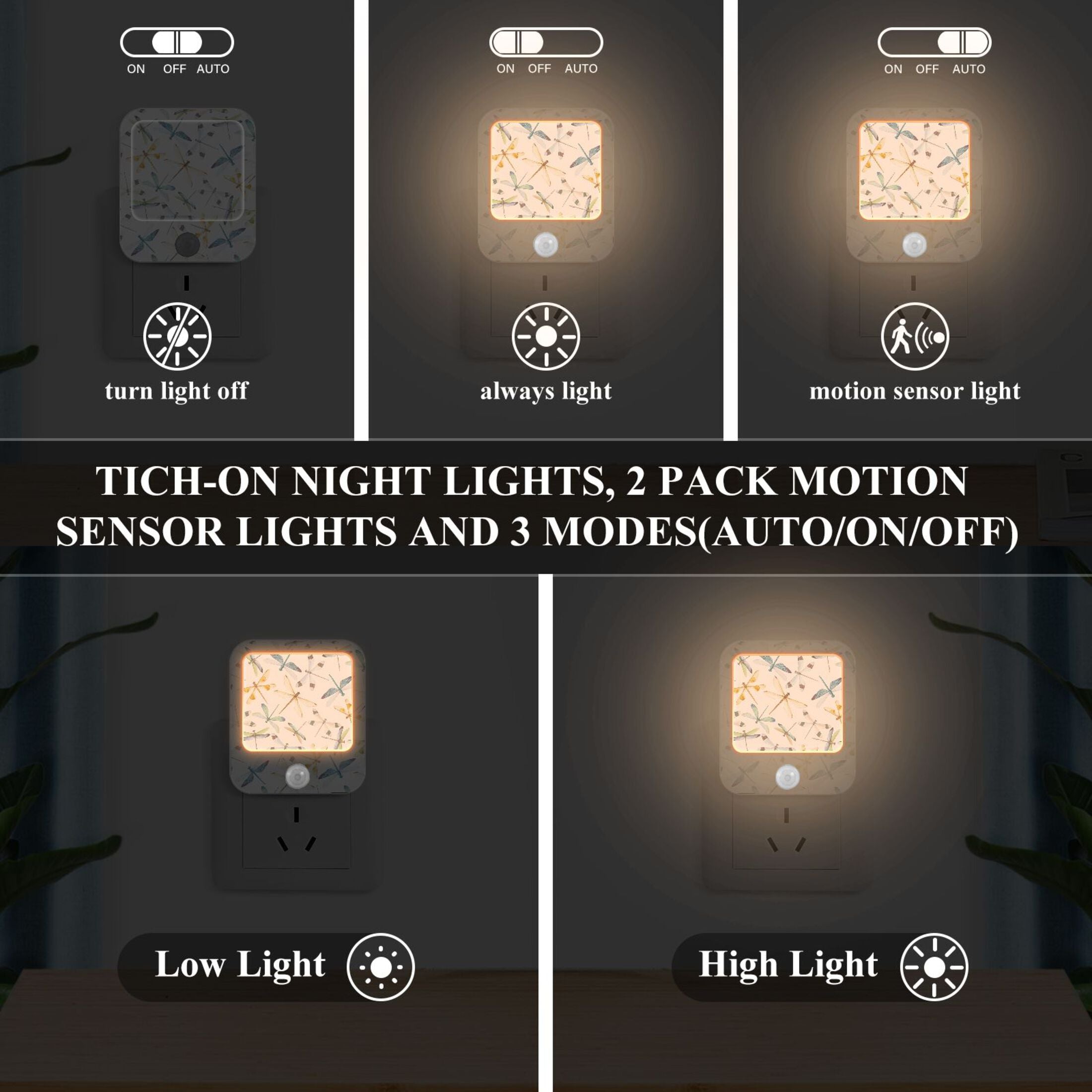 LED Motion Sensor Night Light 2 Pack G19940
