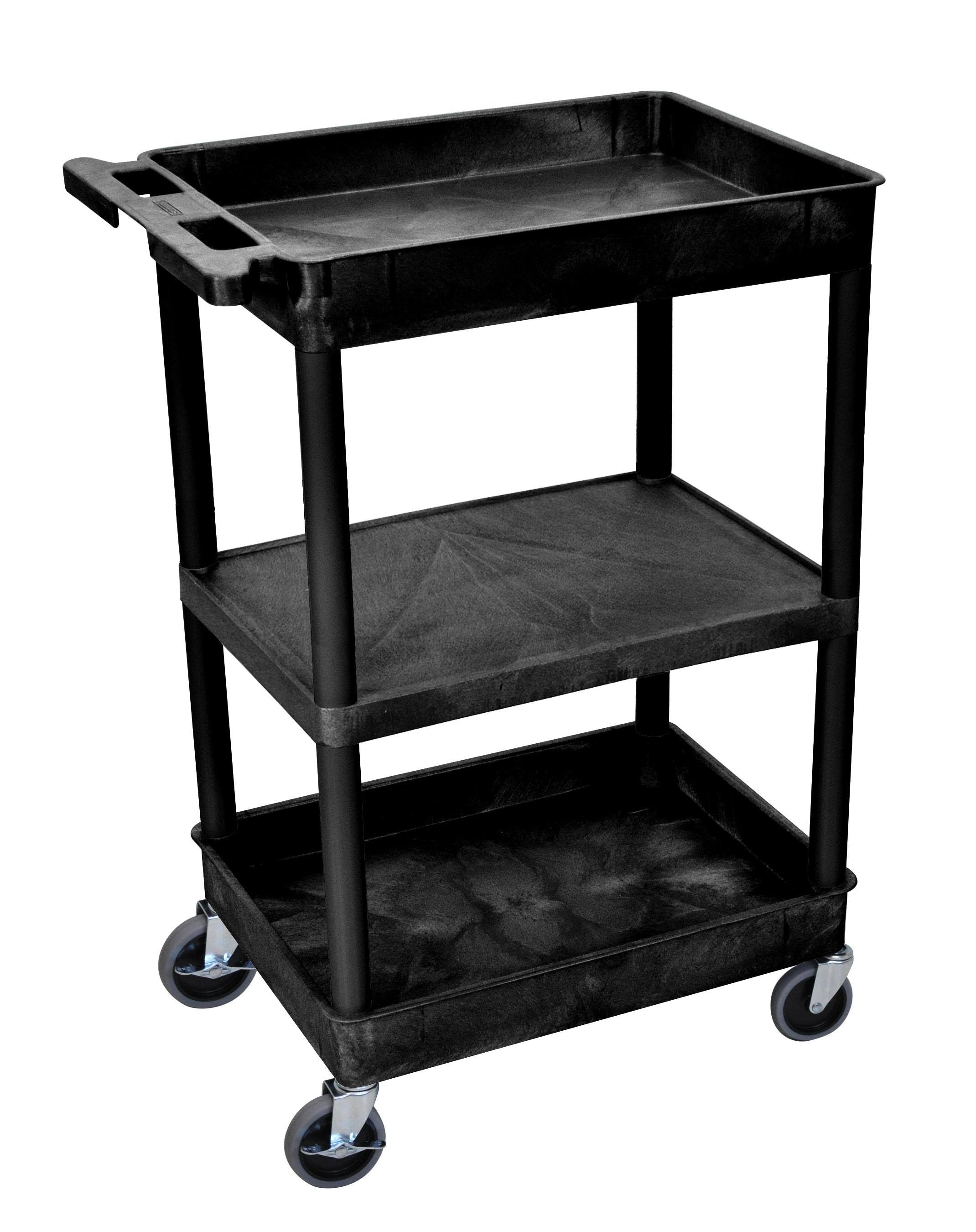 3 Shelf Black Tub Cart C979590