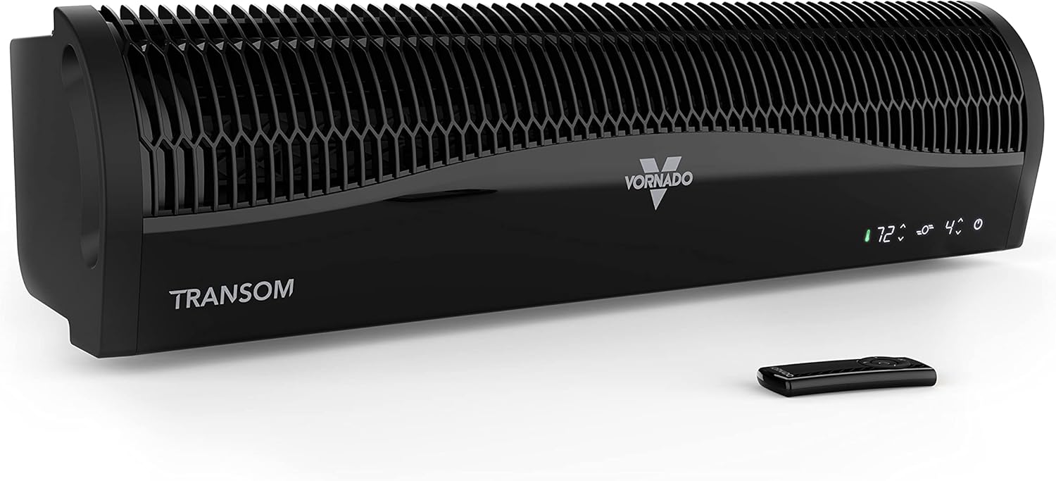 Black Window Fan with 4 Speeds and Remote Control W529052