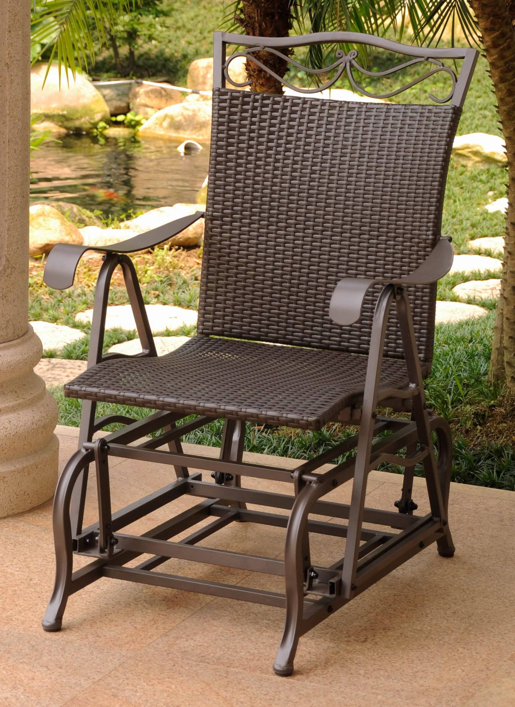Resin Wicker Steel Glider Chair E8280