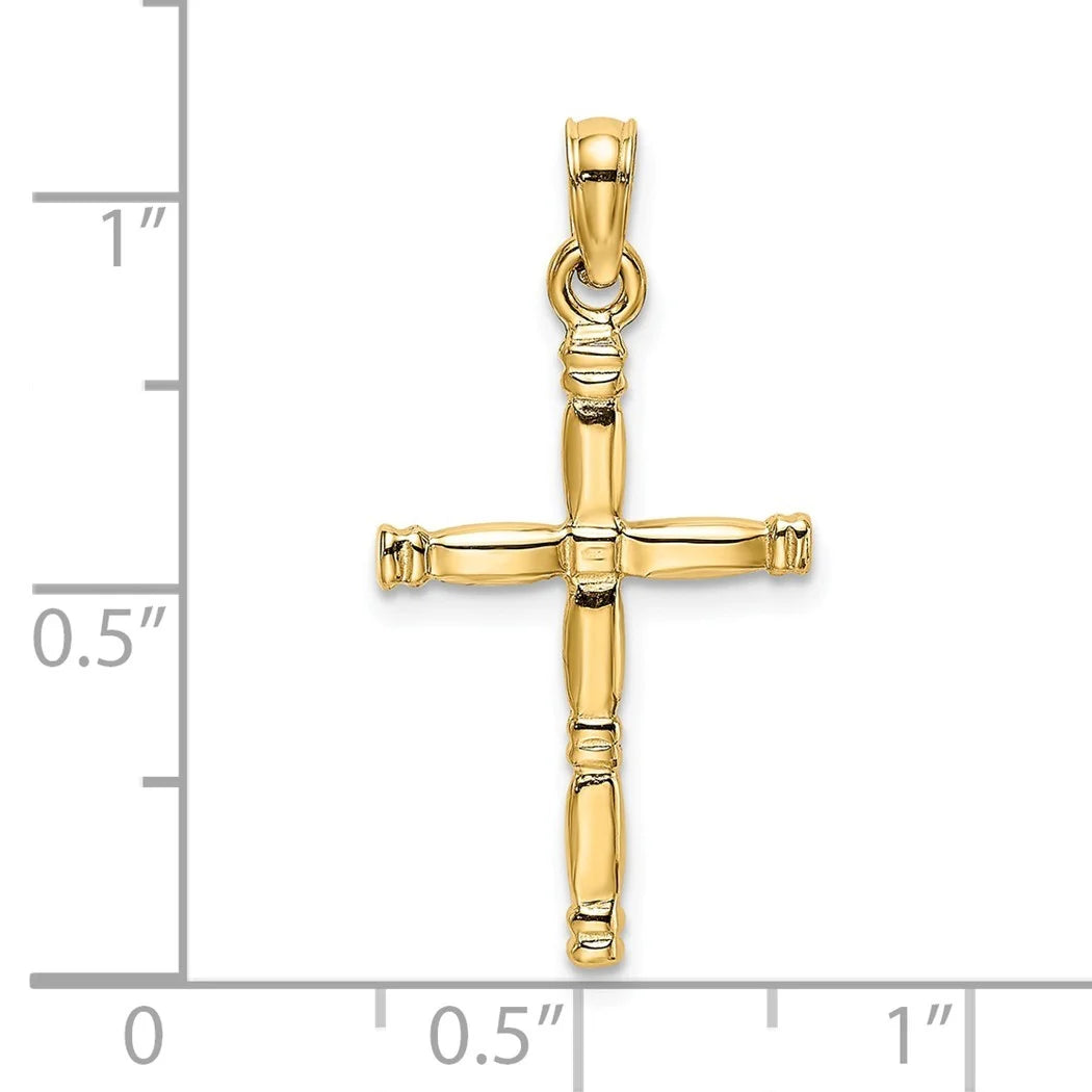 14k Gold Cross Pendant Necklace G191005