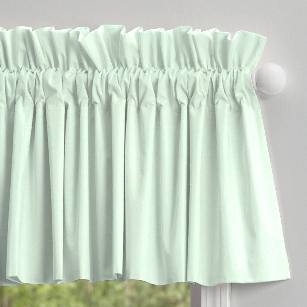 Solid Icy Mint Window Valance Rod Pocket Z703567