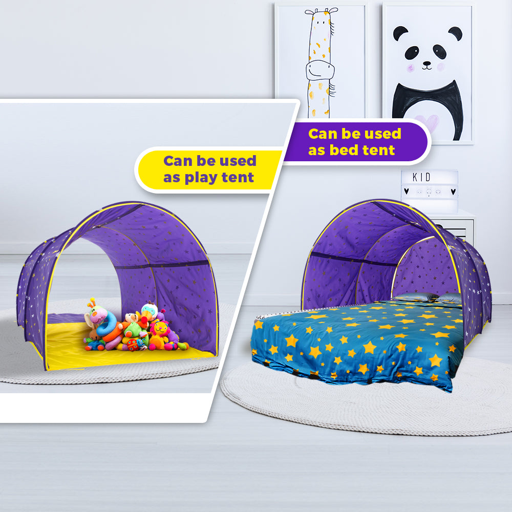 Purple Kids Playhouse Bed Tent Canopy L691