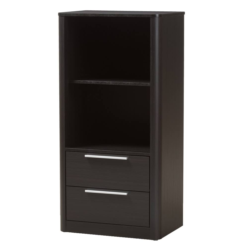 Dark Brown 2-Shelf Bookcase J4097